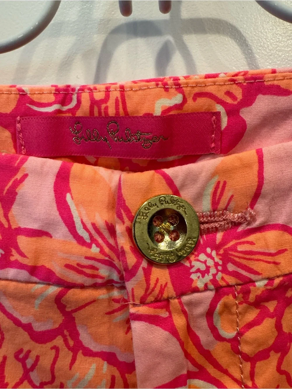 Lilly Pulitzer Floral Scallop-Hem Shorts
